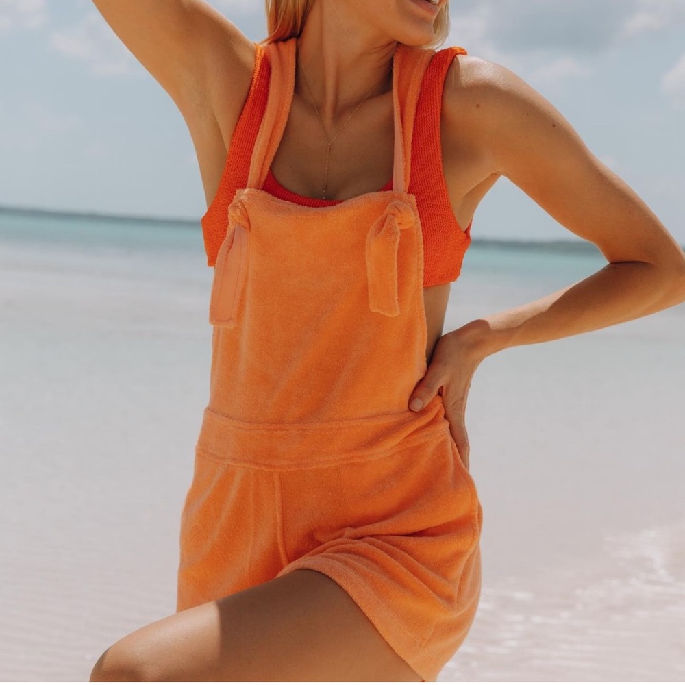 daily drills terry romper in spritz